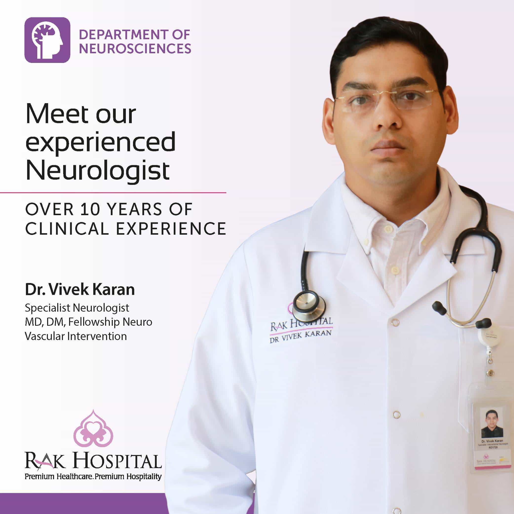 Meet our experienced Neurologist Dr. Vivek Karan, Specialist Neurologist