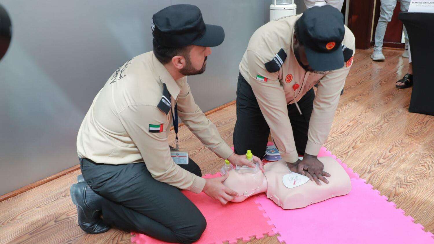 CPR in a basic life support training